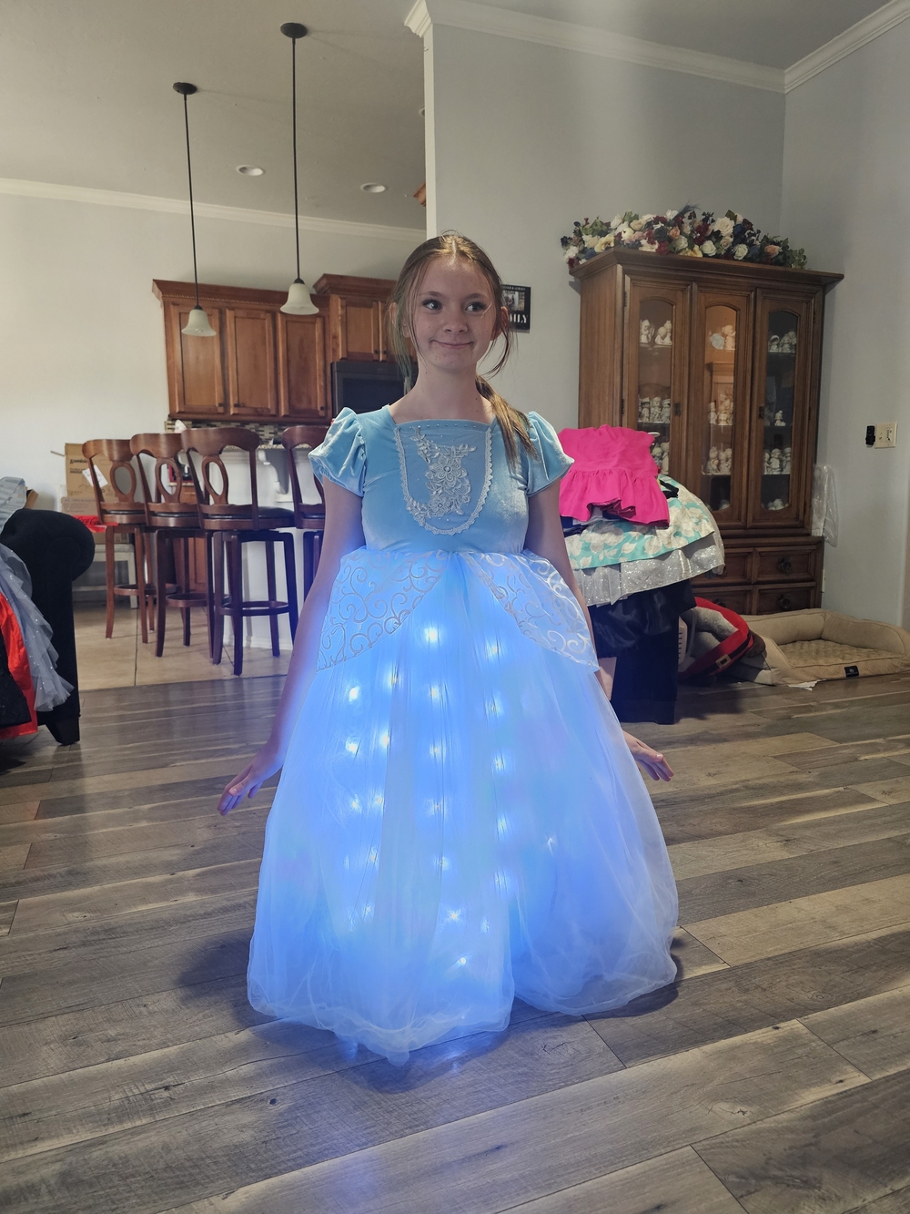 Light-Up Blue Princess Costume Dress for Kids